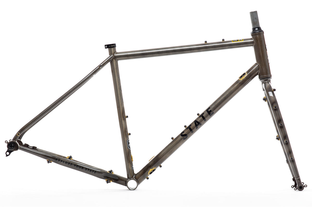 4130 All-Road - Frame & Fork Set (UDH) - Raw Phosphate