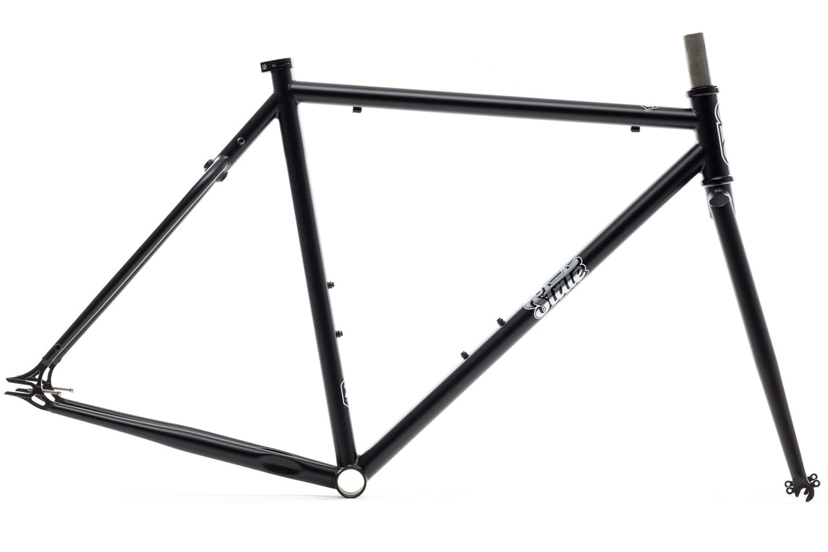 4130 Steel - Fixed Gear / Single-Speed - Frame Set - Matte Black / Mirror