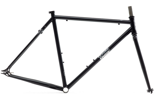 4130 Steel - Fixed Gear / Single-Speed - Frame Set - Matte Black / Mirror