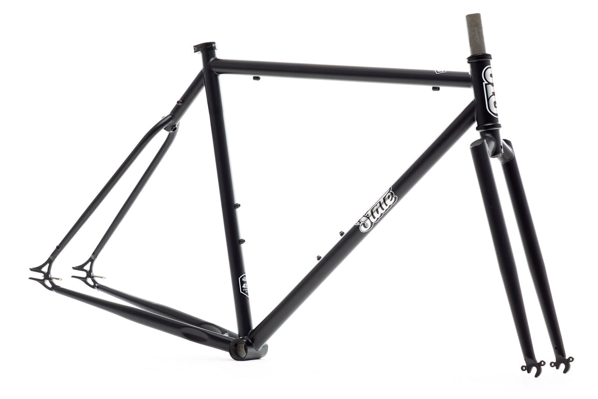 4130 Steel - Fixed Gear / Single-Speed - Frame Set - Matte Black / Mirror