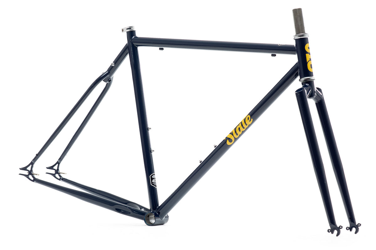 4130 Steel - Fixed Gear / Single-Speed - Frame Set - Navy / Gold