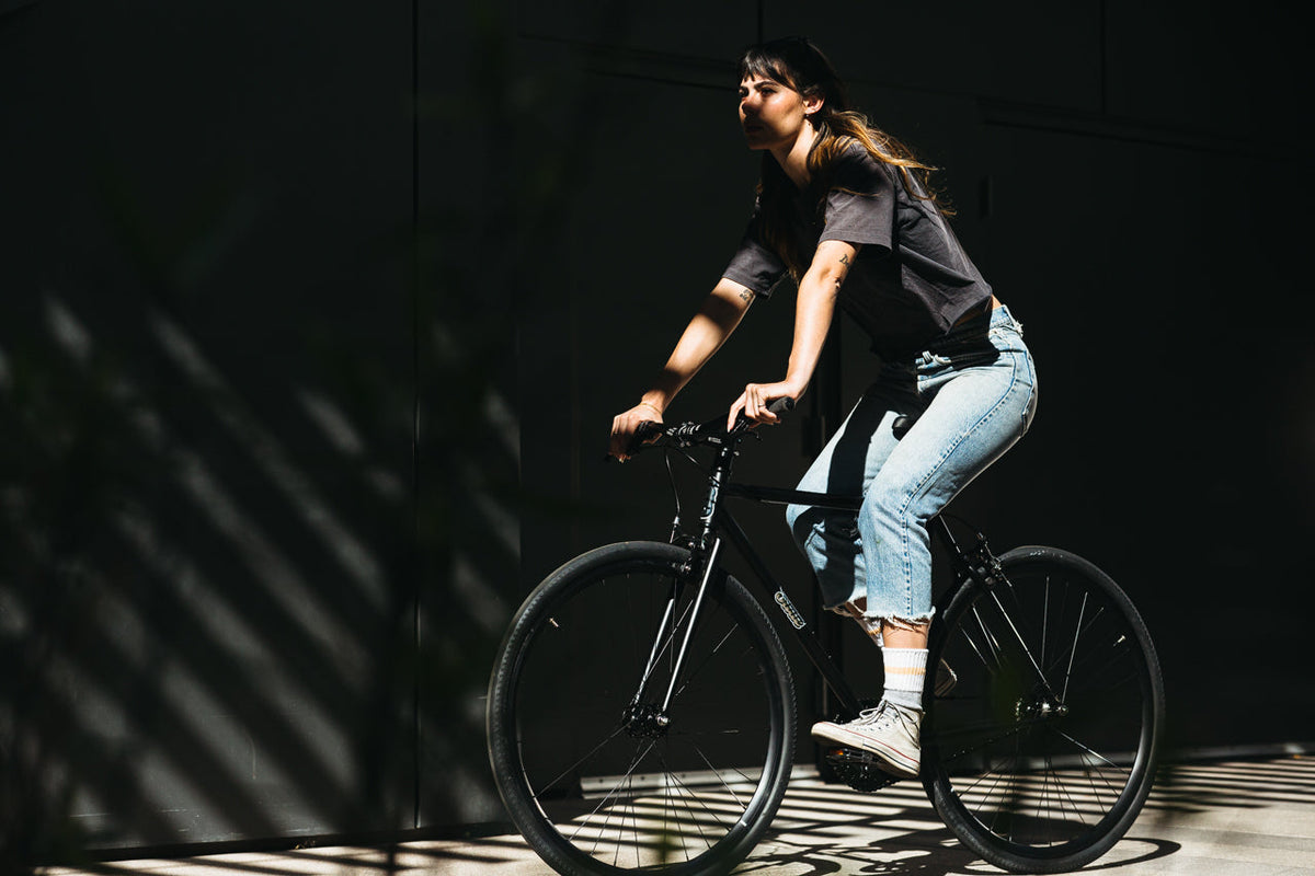 4130 - Matte Black / Mirror – (Fixed Gear / Single-Speed)
